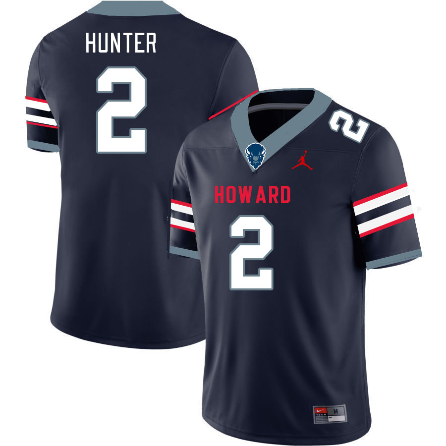 Men-Youth #2 Jarett Hunter howard Bison 2023 College Football Jerseys Stitched-Blue